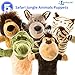 Animal Hand Puppets 5-Piece Set - Premium Quality with Movable Open Mouths, 9.5â€ Soft Plush Hand Puppets For Kids- Perfect For Storytelling, Teaching, Preschool - by Better Line (Safari Animals)