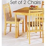 Review AtHomeMart  / Set of 2 Natural Finish Dining Side Chairs