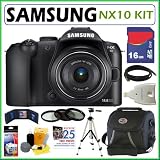 Samsung NX-10 14.6MP Digital Camera with 18-55mm Zoom Lens and 3-inch AMOLED Screen + 16GB Deluxe Accessory Kit