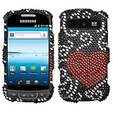 Samsung Admire R720 Diamond Crystal Bling Protector Case - Curve Heart
