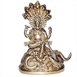 Vishnu Statue Hindu Religious Brass Figurines