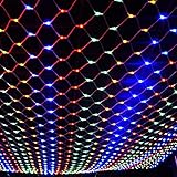JIAEN Decorative Led Net Mesh Fairy String Light with 8 Function Controller (Multi-Color)