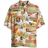Reyn Spooner Cleveland Browns Scenic Print Hawaiian Button-Up Shirt (Large)