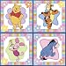 Original Pooh 4-Piece Self-Stick Wall Art