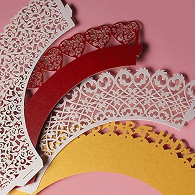 Mememall Fashion Wedding Birthday Baby Shower Filigree Vine Cupcake Wrappers Wraps Cases Lot Bulk