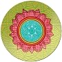 French Bull 15-1/2-Inch Melamine Round Platter, Isis