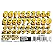 PineCar Yellow Numbers Dry Transfer PINP4016