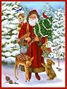Woodland Santa Garden Flag