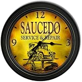 Saucedo 's Garage Black Cascading Wall Clock