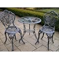 Butterfly 3-pc. Bistro Set - Antique Pewter