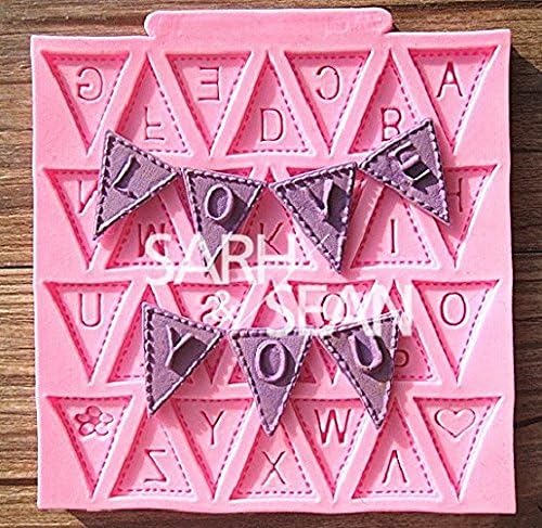 Alphanumeric solid silicon mold model resin clay soap cake chocolate Sugar
