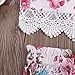 Princess Baby Girl Lace Flower Tops+Bottoms Briefs PP Pants Outfits Set Sunsuit (18-24 Months, Color 1)