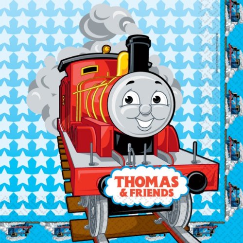 Thomas the Tank Engine Party Tableware Pack - 8 cups, 8 plates, 16 napkins, 1 tablecover