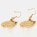 Philadelphia Eagles NFL Team Logo Gold Tone Dangle Earrings