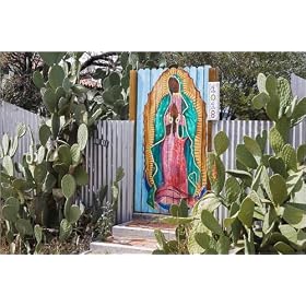 photographie Virgin of Guadalupe on gate, Barrio Historico District. est disperible en (L x H): 9...