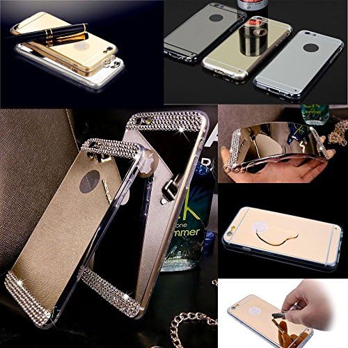 Ebestsale(TM) Handmade Bling Diamond Mirror Soft TPU Silicone Case Back Cover for apple iphone 6 4.7 inch 4.7"£¬ Bling-Silver