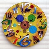 David Scherer Small Time Modern Yellow Wall Clock