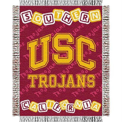 NCAA USC Trojans 36-Inch-by-46-Inch Woven Jacquard Baby Throw