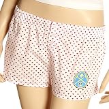 NCAA Denver Nuggets Ladies White Hearts Fold-Over Pajama Shorts (Medium)