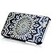 MOLLYCOOCLE Painted Series PC Case Beige Totem Flower Pattern Cover Dark Blue Skin Shell for iPhone 5 5S 5G
