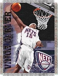 Vince Carter New Jersey Nets Players Series Woven Tapestry Throw Blanket - NBA Basketball Fan Shop