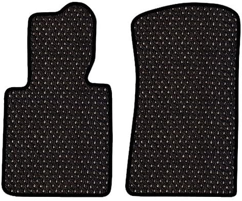 Furstil Automotive - The Original Coco Mats - Custom Fit Floor Mats Hand-Made in USA for 2012 - 2016 Porsche 911 991 Body Coupe, Convertible, Targa Black Grey Dot-Front Set-Two Piece