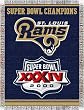 St. Louis Rams Commemorative Woven Tapestry Blanket Throw - NFL Football Fan Shop Team Merchandise