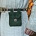 Renaissance Suede Leather Forest Evergreen Petite Medieval Belt Pouch