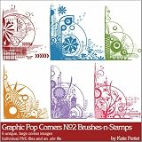 Photoshop Brushes - Graphic Pop Corners No. 02 Brushes and Stamps