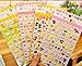 ONOR-Tech 4 Sheets Cute Lovely 3D DIY Cartoon Decorative Puffy Adhesive Sticker Tape / Kids Craft Scrapbooking Sticker Set for Diary, Album