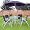 DERRY 6 PIECE TEXTOLINE PATIO SET IN BLACK INCLUDES PARASOL
