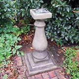 Garden Sundial - Baluster Verdigris Stone Sun Dial