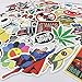 Diageng Random Styles Vinyl Stickers, 6 - 12cm (Pack of 50) set 1