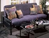 American Furniture Alliance Modern Loft Skyline Mission Futon Frame, Full, Black