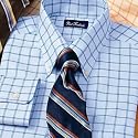 Trim Fit Textured Tonal Grid Dress Shirt