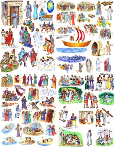 Story &amp; Life of Jesus 13 Bible Stories Felt Figures f MadeInTheUSA.com