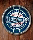 Seattle Mariners Chrome Clock