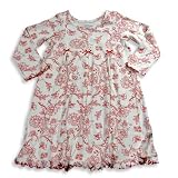 Sara's Prints - Girls Long Sleeve Toile Nightgown, Ivory, Red