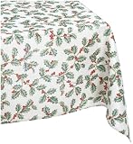  : Lenox Golden Holiday 60-inch by 84-inch Oblong / Rectangle Tablecloth