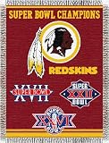 Northwest Washington Redskins Super Bowl Commerative 48x60 Throw