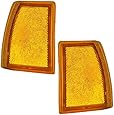 Driver and Passenger Front Signal Side Marker Lights Amber Lamps Replacement for Ford SUV Pickup Truck E9TZ15A201A E9TZ15A201B