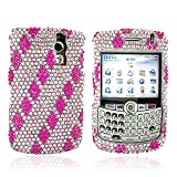For Blackberry Curve 8330 Bling Hard Case Pink Argyle