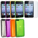 4 SOFT SILICON GEL SKIN CASE + LCD SCREEN COVER Compatible With iPod touch® 2 3 3RD GEN