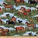 44'' Wide Farm & Country Grazing Horses Multi Fabric By The Yard