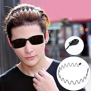Xingzhe Mens Headband Hair Band Men Metal Headbands For Women