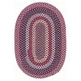 10x13 Oval Braided Durable Brick Marketplace Area Rug