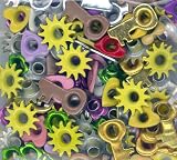 EyeLets Etc 1/8 Inch Top Painted Memories Theme Designer Shaped Eyelets Assortment, Pack of 100