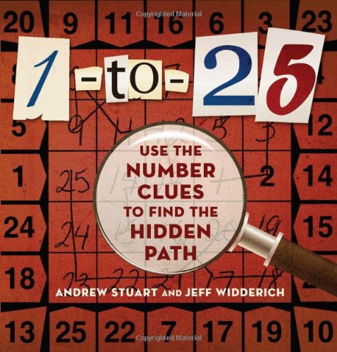 1 to 25 use the number clues to find the hidden path