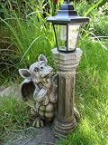 Gartenfigur Drachenbaby mit Solarlaterne Deko