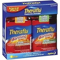 Theraflu Daytime/Nighttime Warming Relief Combo Cherry Liquid 16.6-Ounce Total